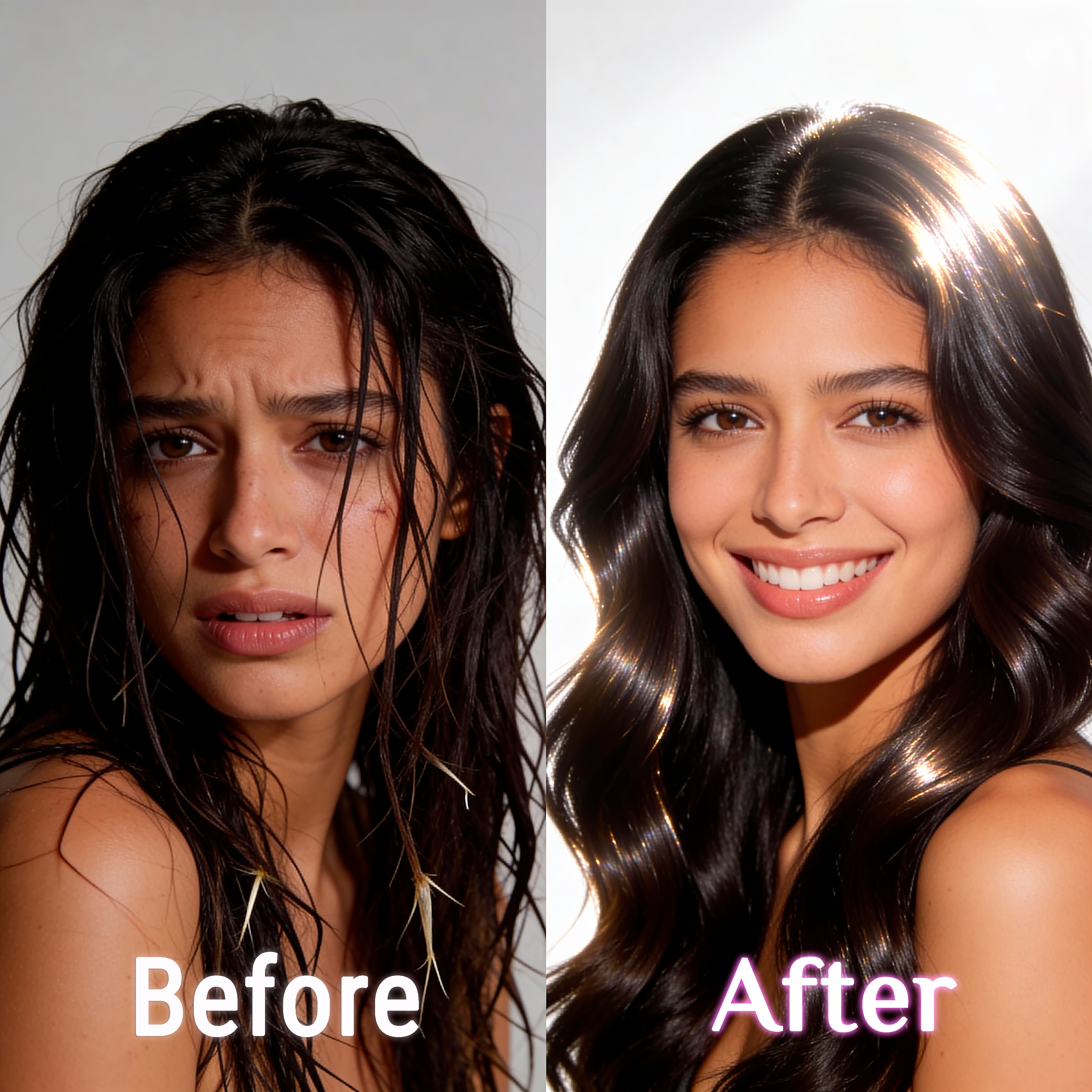 All products set - Shampoo, Conditioner, Leave-in cream, Hair mask & Oil