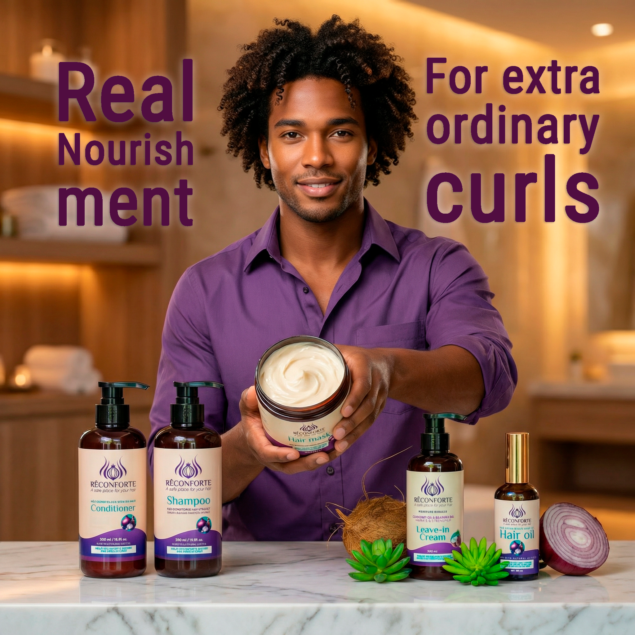 Rêconforte<span style="font-size: 45%; position: relative; top: -1.0em; left: 2px;">&reg;</span> Hair Care Full Set