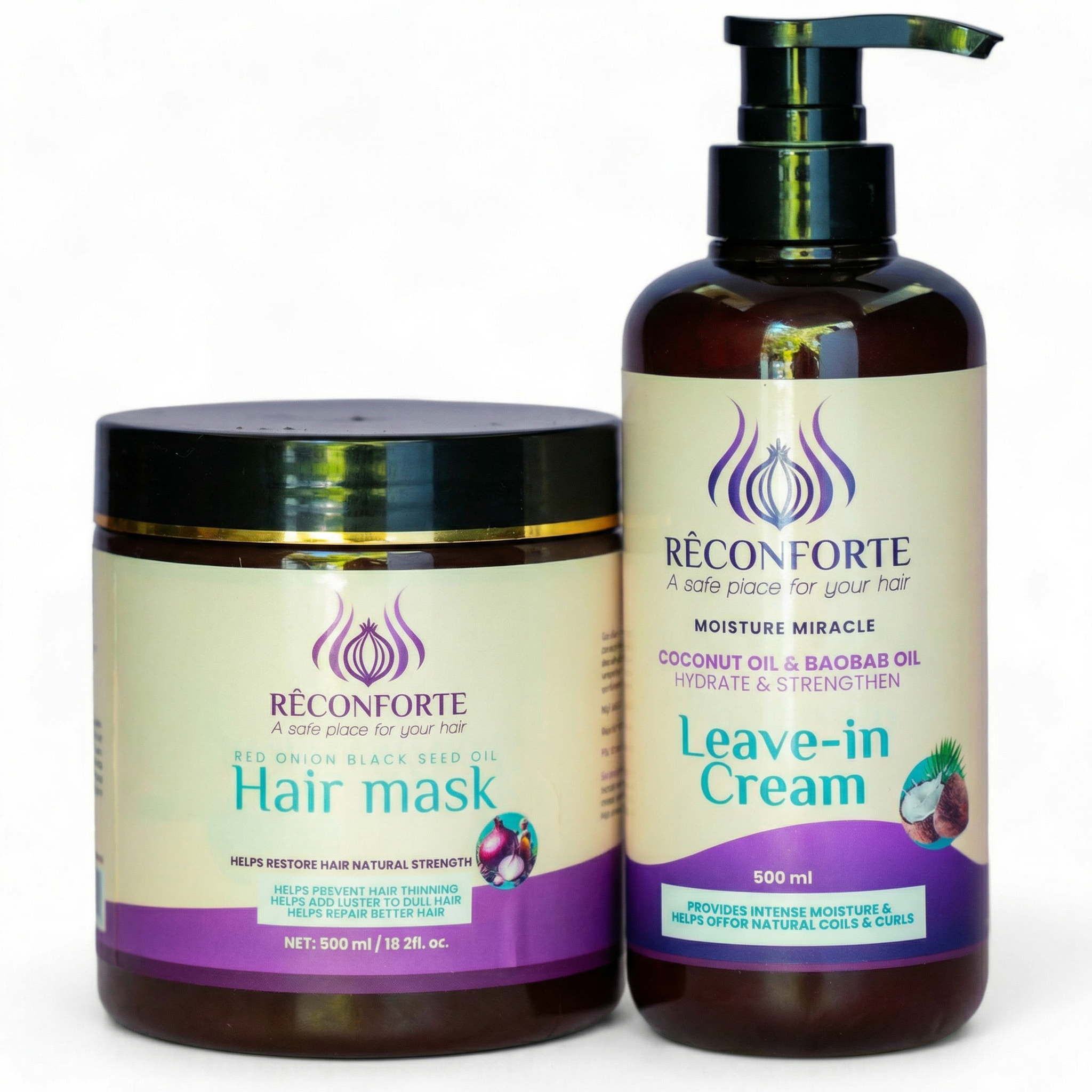 Rêconforte® Hair Mask & Leave-In Cream Set