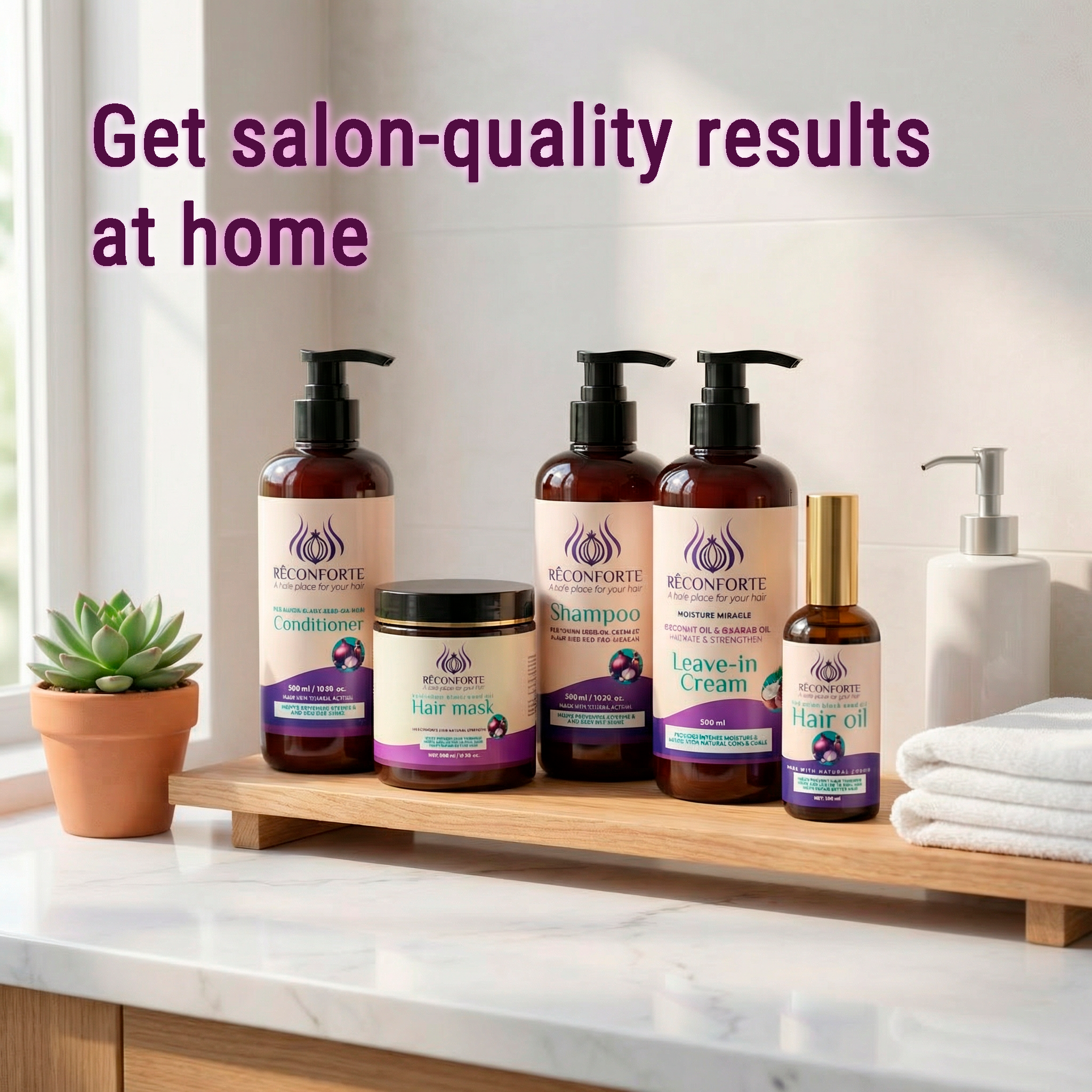 Rêconforte<span style="font-size: 45%; position: relative; top: -1.0em; left: 2px;">&reg;</span> Hair Care Full Set